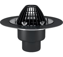 Кровельная воронка c листвоуловителем и обжимным фланцем ВФО 110 х 450 Termoclip 304004