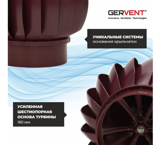 Нанодефлектор Gervent 160 мм с переходником на трубу НД+пере/борд