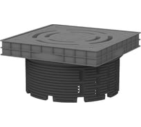 Дренажный и инспекционный колодец HL для "зелёных" и эксплуатируемых кровель, с пластиковым подрамником и пластиковой решёткой 635N