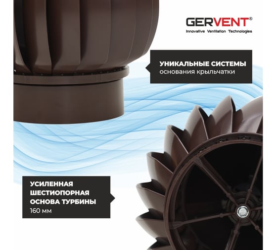 Нанодефлектор Gervent 160 мм с переходником на трубу НД+пере/кор