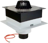 Кровельная воронка HL с электроподогревом, с гидроизоляционным полотном из ПВХ HL 63.1P/1