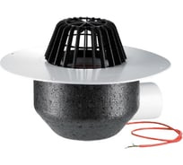 Кровельная воронка с электрообогревом HL для ПВХ, -мембран, гор. выпуск DN75 64.1P/7