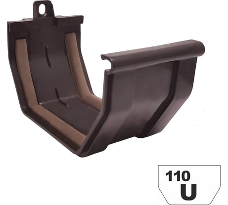 Соединение желоба VN U110/67, коричневый UCBVN