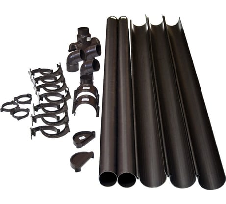 Комплект водосточной системы VN ПВХ коричневый K2-L6H3B-VN