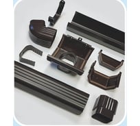 Комплект водосточной системы VN ПВХ коричневый U110 K1,5-L15H3B-VN