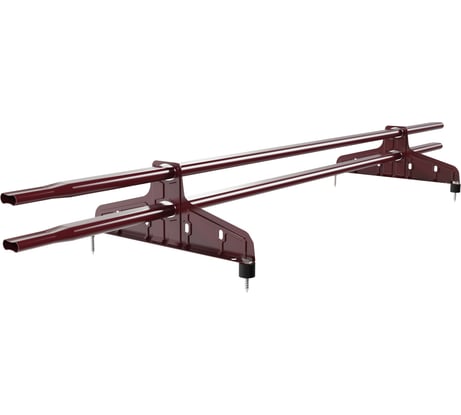 Снегозадержатель трубчатый Русский Рубеж 2.0, 20x40 мм, 1 м, 2 опоры, красное вино RAL 3005 02.010.10.03.01.100.3005