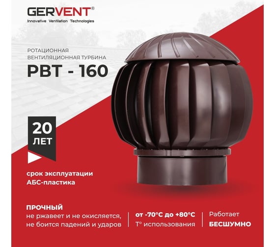 Нанодефлектор Gervent 160 мм, коричневый НАНДЕФ/кор