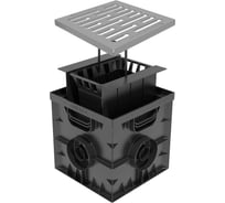 Дождеприемник Gidrolica Point 30x30x30см в сборе со стальной решеткой 2300/1