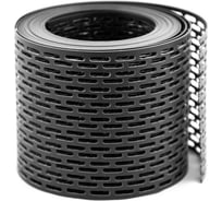 Вентиляционная карнизная лента РуфИзол ПП 100х5000 мм, черный (9005) АЭК208_ВИ