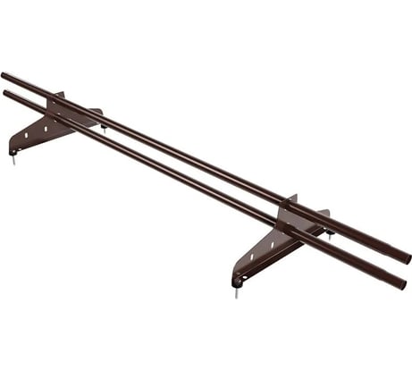 Снегозадержатель трубчатый Borge NewLine 1,5 м, D-25 мм, 2 опоры, коричневый шоколад (RAL 8017) 06.011.15.04.01.100.8017