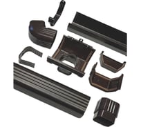 Комплект водосточной системы VN ПВХ коричневый U110 K1,5-L6H3B-VN