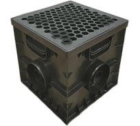 Дождеприемник Gidrolica 300x300 мм в сборе с пластиковой решеткой СОТЫ под трубу Ø 110 мм класс А15 2308/2