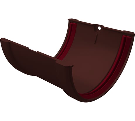 Соединитель желобов GrandLine ПВХ, шоколадный RAL 8017 179775