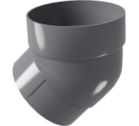 Колено трубы GrandLine 45 градусов, ПВХ, графит RAL 7024 254866