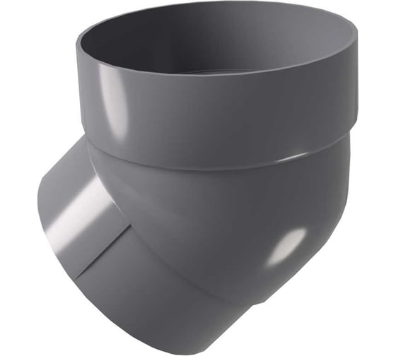 Колено трубы GrandLine 45 градусов, ПВХ, графит RAL 7024 254866 1