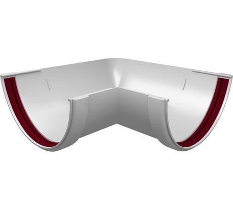 Угол желоба GrandLine 90 градусов, универсальный, ПВХ, белый 172976