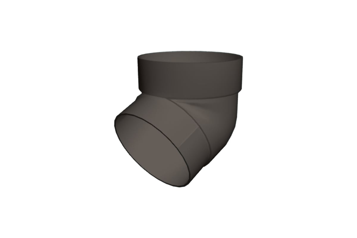 Колено трубы GrandLine 67 градусов, ПВХ, графит RAL 7024 - выгодная ...