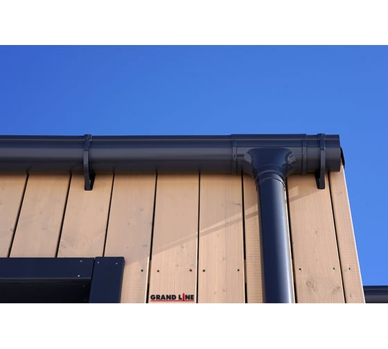 Труба GrandLine ПВХ, 3 м, графит RAL 7024