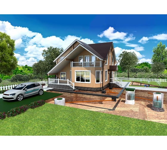 Комплект дождеприемник AQUADRENAG 300x300 с чугунной решеткой Rain Forest, корзинкой и перегородкой - сифоном CH303051