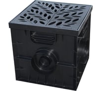 Комплект дождеприемник AQUADRENAG 300x300 с чугунной решеткой Rain Forest CH30305