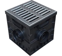 Комплект дождеприемник AQUADRENAG 300x300 с штампованной оцинкованной решеткой H30305