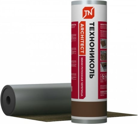 Черепица рулонная мини (5х0.5 м; коричневая) Технониколь TN572852