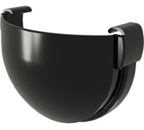 Заглушка желоба Grand Line Дизайн 135 ПВХ GL черный (RAL 9005) 458389