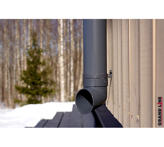 Кронштейн желоба Grand Line slider Дизайн 135 ПВХ GL графит (RAL7024) 422310