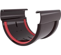 Соединитель желобов Grand Line Дизайн 135 ПВХ GL коричневый (RR32) 422301