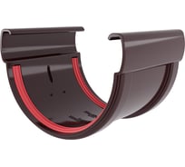 Соединитель желобов Grand Line Дизайн 135 ПВХ GL шоколадный (RAL 8017) 422285