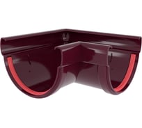 Угол желоба Grand Line 90 град.Дизайн 135 ПВХ GL бордо (RAL 3005) 422319