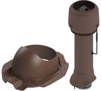 Вентиляционный комплект Татполимер TP-85.E.125/160/700 с вентилятором, для профлиста C-21, TP-87/C коричневый 57823