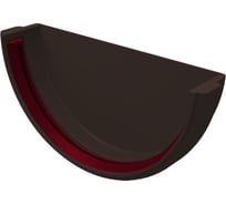 Заглушка желоба Grand Line Классика 120 ПВХ GL коричневая (RR32) 212371