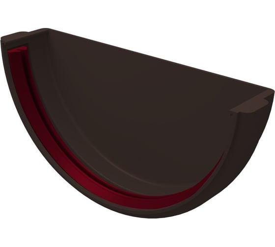 Заглушка желоба Grand Line Классика 120 ПВХ GL коричневая (RR32) 212371