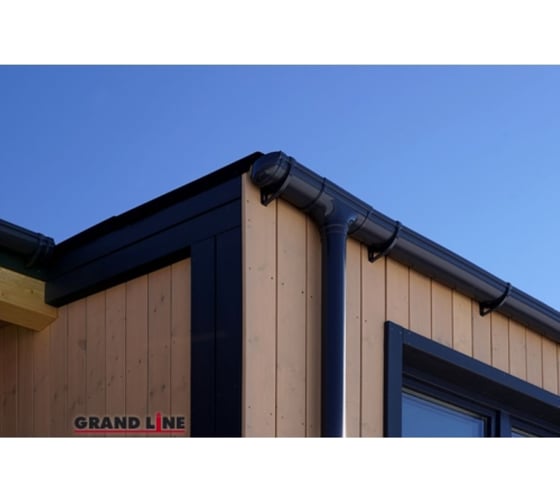 Хомут трубы метал. на дерево Grand Line GL ПВХ графит (RAL 7024) 254880