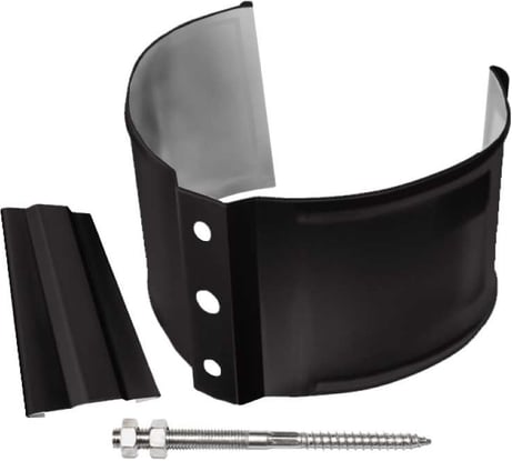 Хомут трубы метал. на камень Grand Line GL ПВХ графит (RAL 7024) 254881