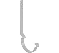 Держатель желоба длинный МЕТАЛЛИК и КО 125, цинк, 4.00 (RAL 9003) п/о О0000054596