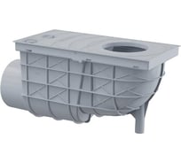 Ливнеотвод Alca Plast 300х155/110 мм, сток – боковой, серый AGV3S