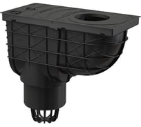 Ливнеотвод Alca Plast 300х155/110 мм, сток – прямой, черный AGV1
