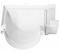 Угол желоба универсальный IMPLAST с уплотнителем, 90 гр, 130 мм, G130/80, белый, 12955