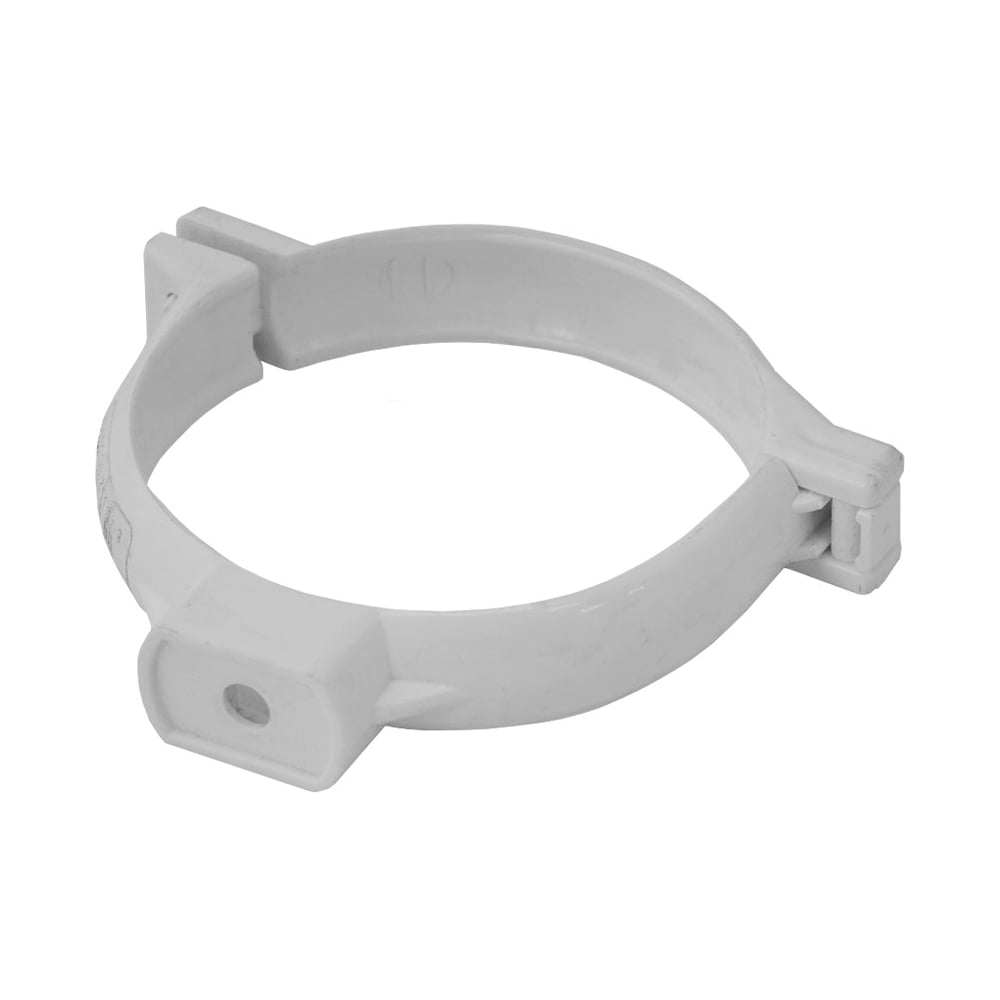 Хомут трубы IMPLAST ПВХ 80мм G130/80, белый , 2 шт.