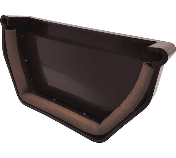 Заглушка желоба универсальная IMPLAST 110 мм, U110/67, L/R, коричневая, 3 шт. UEB-3