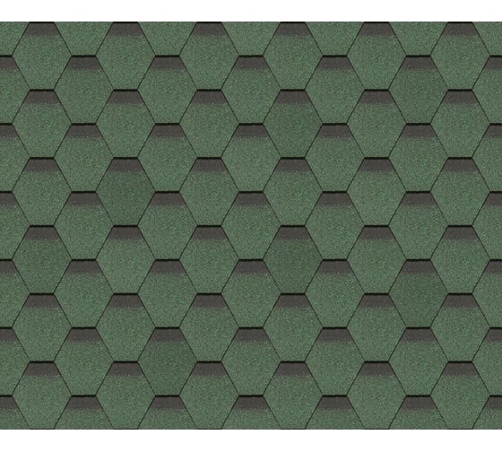 Гибкая черепица DOCKE PIE STANDARD/СОТА/ Зеленый ZRSM-1025 1