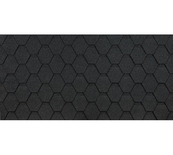 Гибкая черепица DOCKE PIE EURASIA/ШЕСТИГРАННИК/ Чёрный ZRKQ-1255
