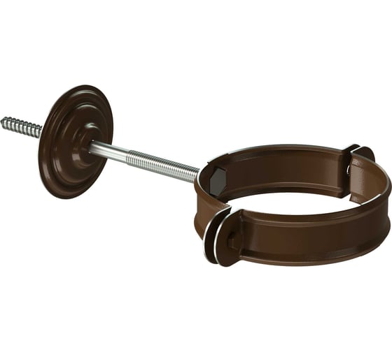 Хомут трубы DOCKE STAL PREMIUM D90(Каштан 8017) PVHT-1004 1