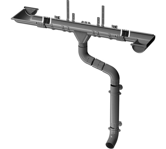 Хомут трубы DOCKE STAL PREMIUM D90(Графит 7024) PVHT-1086
