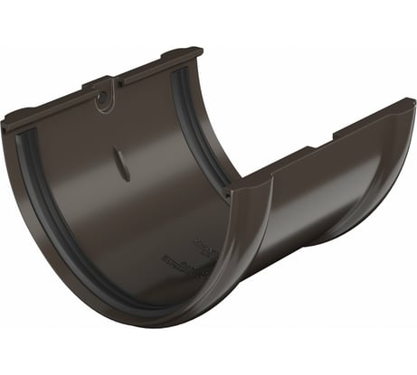 Соединитель желоба Технониколь (ПВХ; темно-коричневый; 1 шт) TN683370