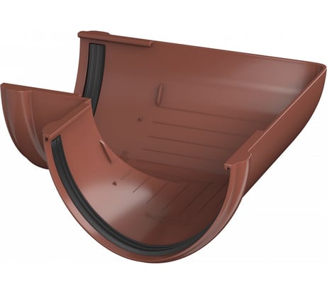 Угол желоба Технониколь (ПВХ; 90 градусов; красный; 1 шт) TN425859