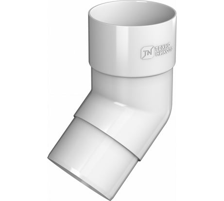 Колено трубы Технониколь (ПВХ; 135 градусов; белый; 1 шт) TN359448