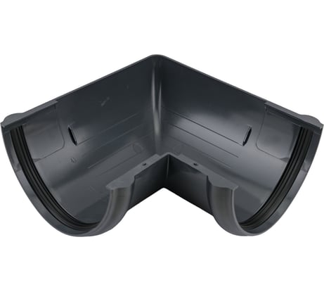 Угол желоба Технониколь (ПВХ; 90 градусов; серый; 1 шт) TN425860